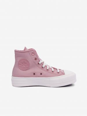 Csíkos sneakers Converse Chuck Taylor All Star rózsaszín