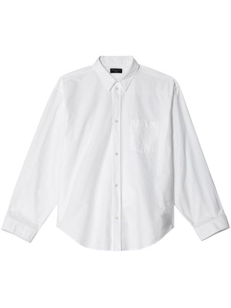 Βαμβακερό πουκάμισο Balenciaga λευκό