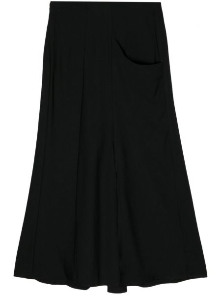 Vlnená sukňa Yohji Yamamoto čierna