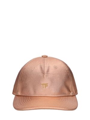 Bombažna kapa s šiltom Tom Ford zlata