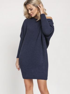 Oversize пуловер Mkm синьо