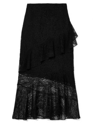 Falda midi de nailon Cushnie negro