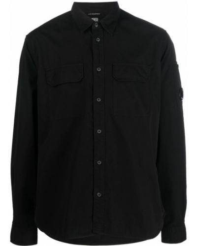 Пухена прилепнала риза с копчета C.p. Company черно