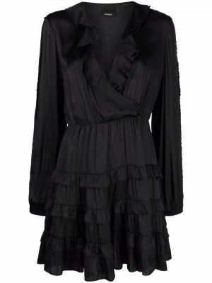 Сатиновое платье Pinko, черный