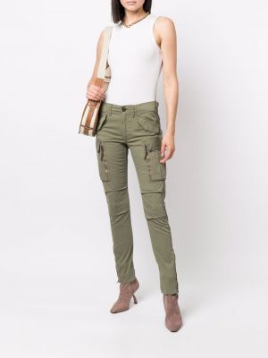 Skinny fit „cargo“ stiliaus kelnės Ralph Lauren Rrl žalia