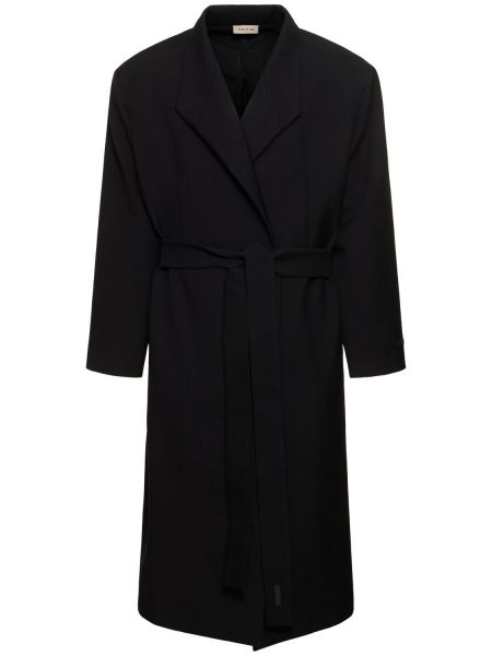 Βαμβακερό παλτό με όρθιο γιακά Fear Of God μαύρο
