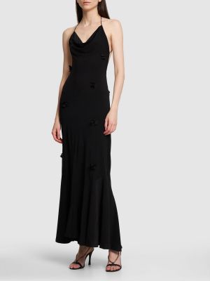 Μάξι φόρεμα Musier Paris μαύρο