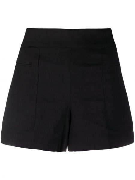 Pantalones cortos de cintura alta Theory negro
