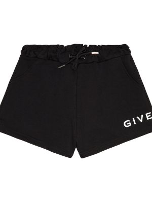 Bomull shorts for jenter Givenchy Kids svart