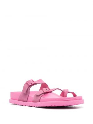 Semišové sandály Birkenstock růžové