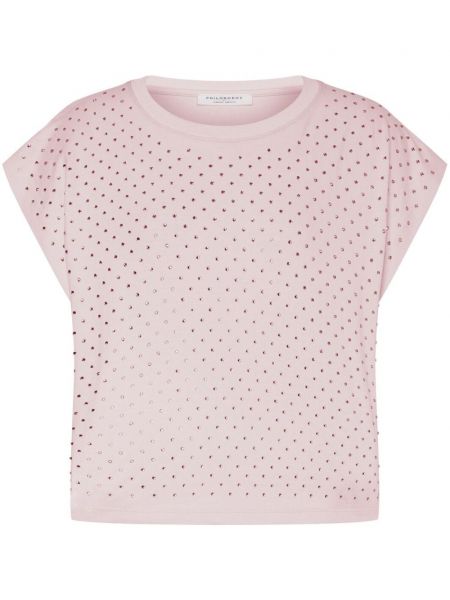 Kokvilnas t-krekls Philosophy Di Lorenzo Serafini rozā