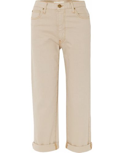 Accorciato jeans dritti The Great, beige