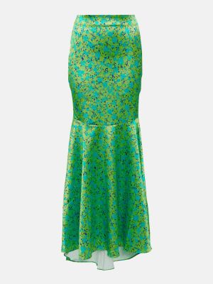 Maksi suknja s cvjetnim printom Rotate Birger Christensen zelena