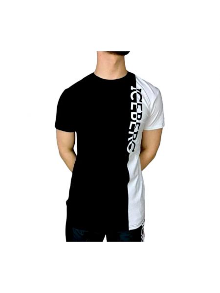Jersey t-shirt aus baumwoll mit kurzen ärmeln Iceberg schwarz