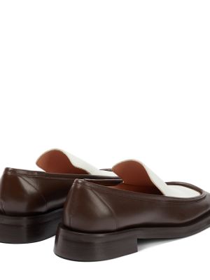 Pantofi loafer din piele Gia Borghini maro
