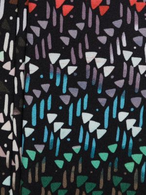 Krawat z nadrukiem w abstrakcyjne wzory Paul Smith czarny