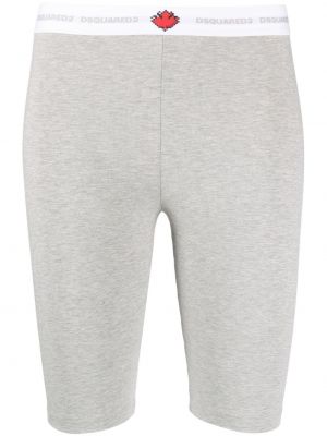 Shorts de sport en coton Dsquared2 gris