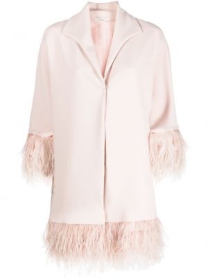 Svilena jakna sa perjem Fely Campo ružičasta