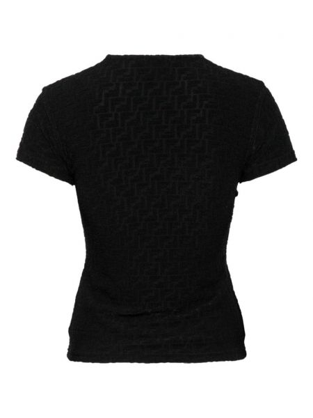 Žakardinis marškinėliai Fendi Pre-owned juoda