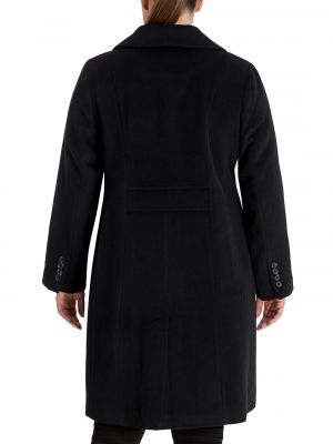 Однобортное пальто Anne Klein черное