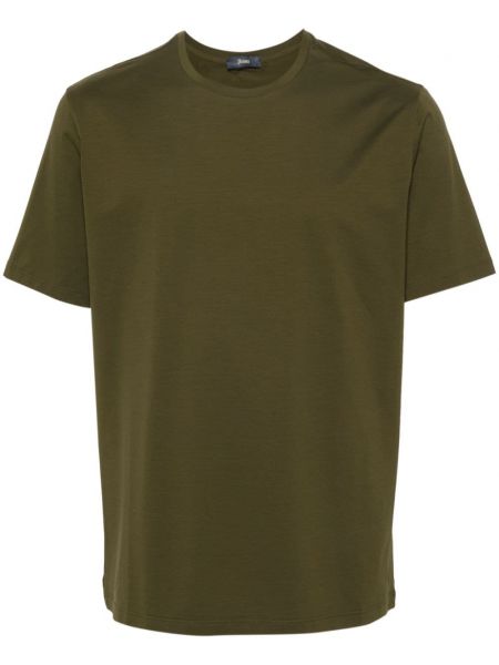Тениска с кръгло деколте Herno зелено