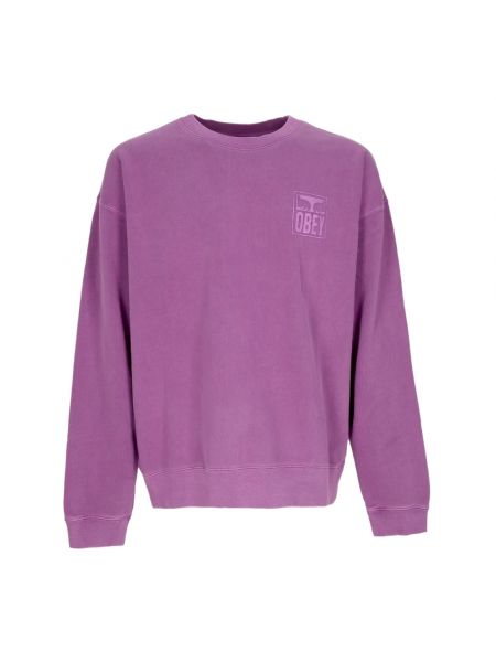 Sweatshirt mit rundhalsausschnitt Obey lila