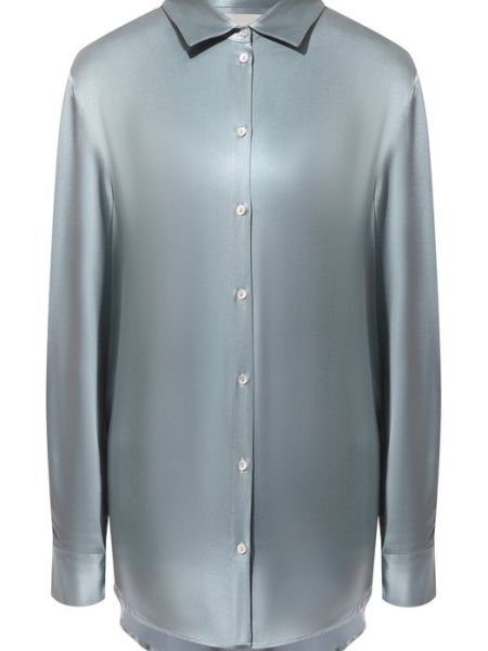 Шелковая блузка Asceno голубая