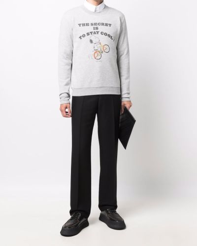 Sweatshirt mit print Saint Laurent grau