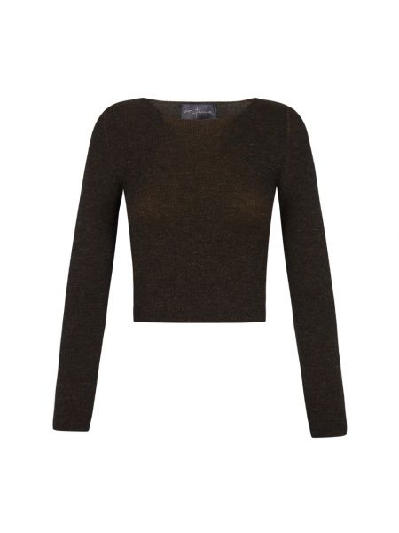 Sweter w kolorze melanż Cortana brązowy