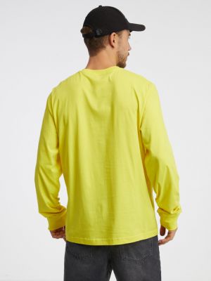 Тениска с дълъг ръкав Diesel жълто