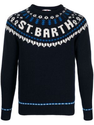 Pleteni džemper Mc2 Saint Barth plava