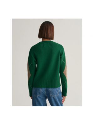 Sweter z wzorem argyle Gant