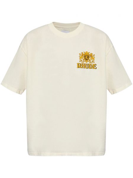 T-shirt aus baumwoll Rhude beige
