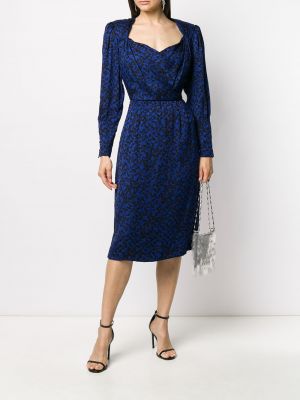 Vestido de cachemir con estampado de cachemira Nina Ricci Pre-owned azul