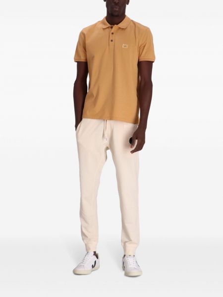 Polo en coton avec applique C.p. Company orange