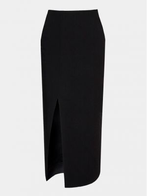 Priliehavá midi sukňa Sisley čierna