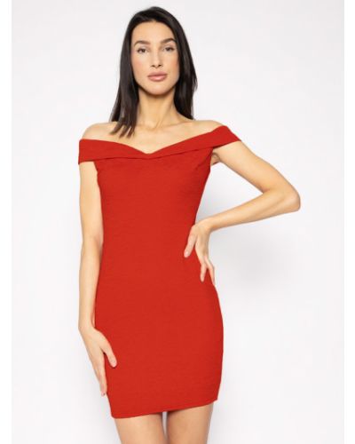 Sukienka koktajlowa Guess czerwona