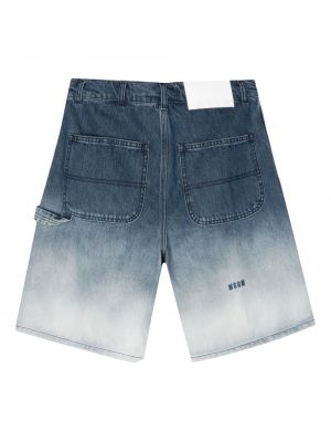 Shorts en jean à motif dégradé Msgm bleu