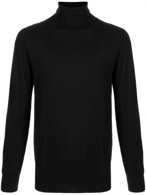 Jersey de punto de cuello vuelto de tela jersey N.peal negro
