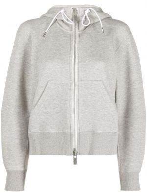 Hoodie med dragkedja Sacai grå