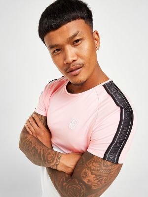 SikSilk Tape Colour Block T-Shirt - Only at JD - Pink - Mens, Pink