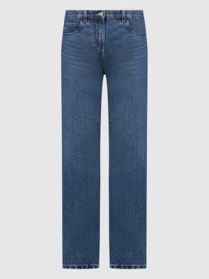 Прямые джинсы с вышивкой Etro синие