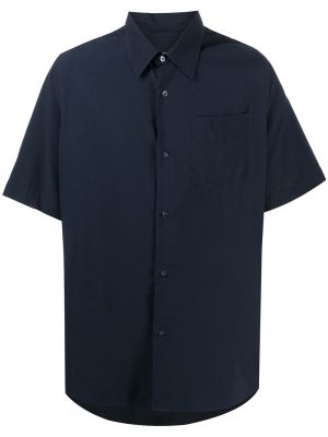 Camisa manga corta con bolsillos Ami Paris azul