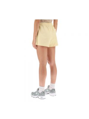 Pantalones cortos de algodón con estampado de tela jersey Sporty & Rich beige