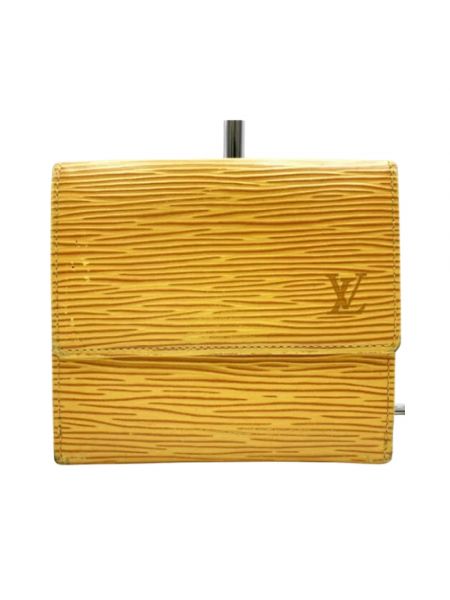 Portfel skórzany Louis Vuitton Vintage żółty