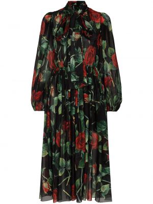 Шифонове розкльошене Сукня з принтом Dolce & Gabbana