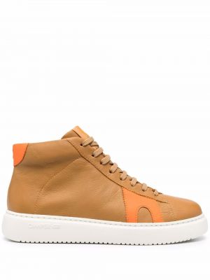 Δερμάτινα sneakers Camper καφέ