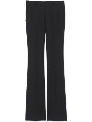 Μάλλινο παντελόνι με χαμηλή μέση Saint Laurent μαύρο