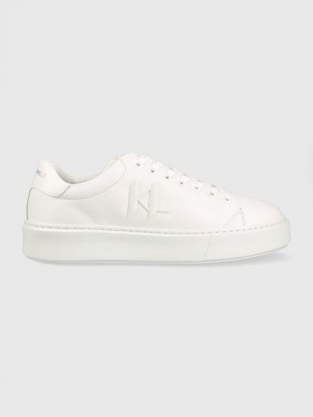 Sneakersy skórzane Karl Lagerfeld białe