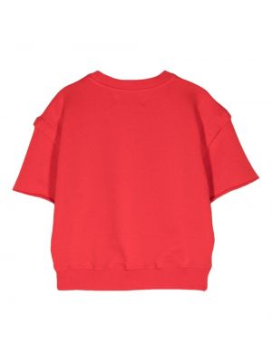 T-shirt brodé en coton Autry rouge
